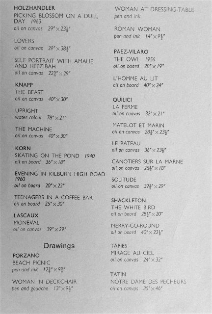 Crane Kalman Gallery Exhibition Catalogue1964