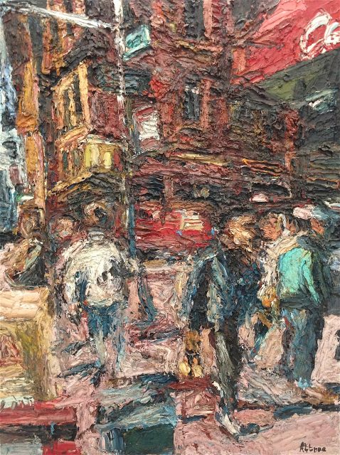 'Coca-Cola (Manhattan). 137cm x 106cm. Oil on Canvas. Signed.