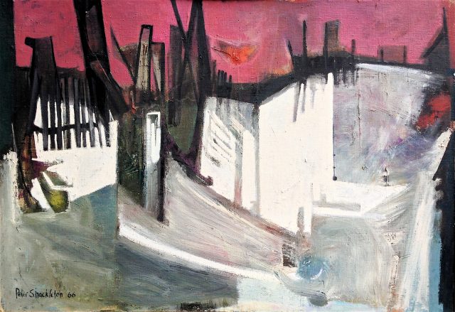 'Winter Sunset' (1966). Oil on Canvas on Board. 91cm x 132cm. SOLD