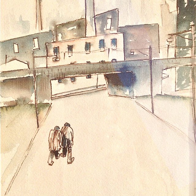 'Chester Road' (1963) by William Turner. Watercolour, pen and ink on paper. POA