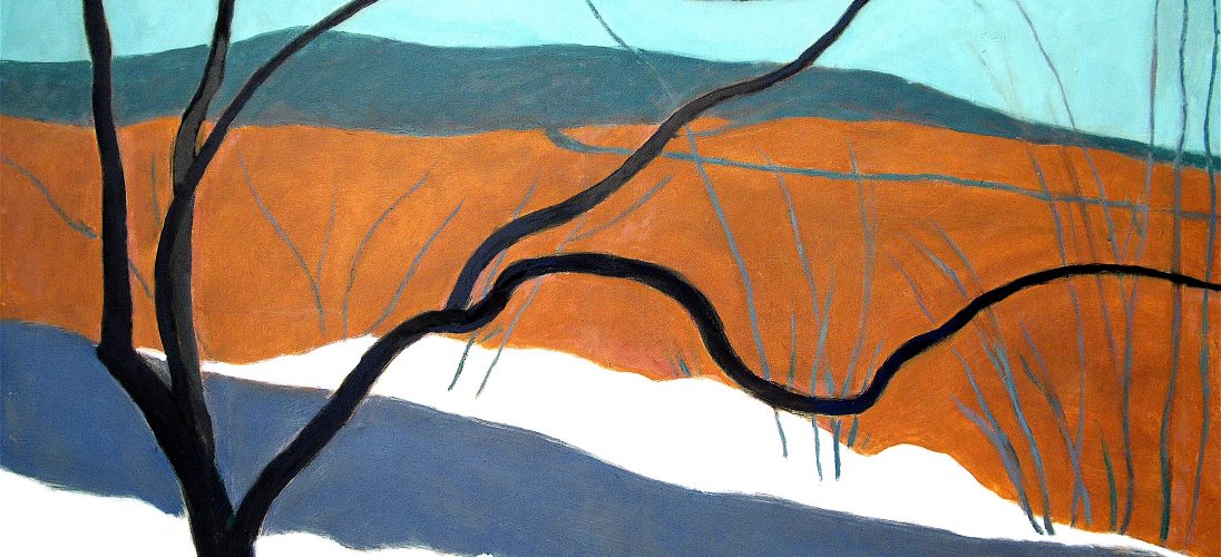 'Landscape with Melting Snow' (1970). Oil on Canvas. 101cm x 126cm. Signed verso. Please Enquire.