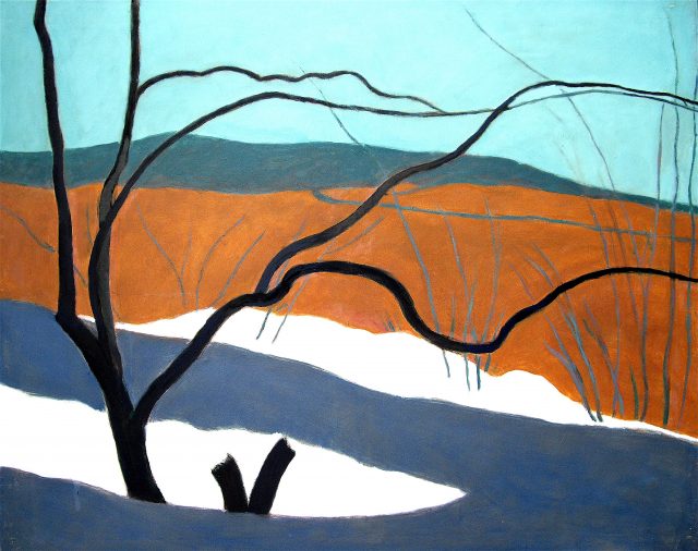 'Landscape with Melting Snow' (1970). Oil on Canvas. 101cm x 126cm. Signed verso. Please Enquire.