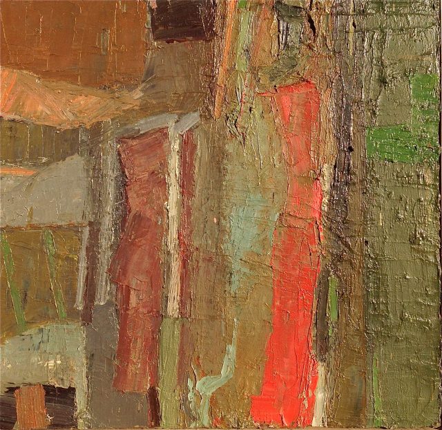 'The Couple with Red Dress.' (2012). 47cm x 48cm Oil on Canvas. Please Enquire