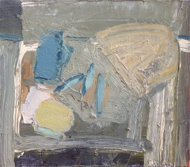 'Fishes and Loaf' (1988). Oil on Canvas. 35cm x 40cm. SOLD