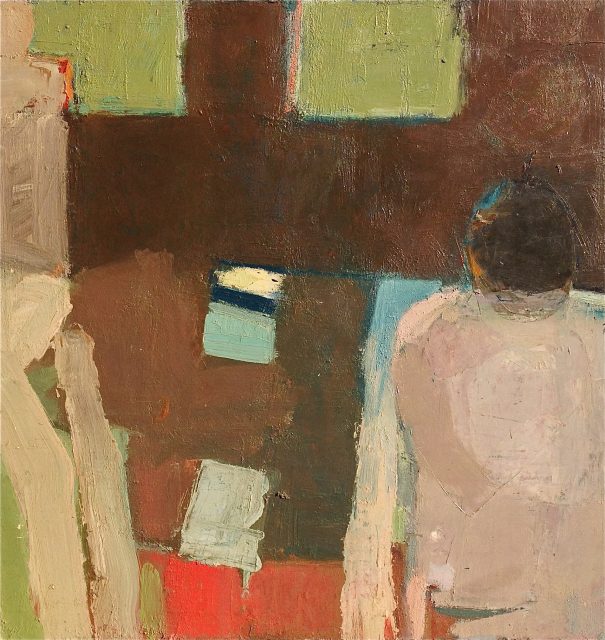 'Two Figures Bathing' (1984). Oil on Board. 92cm x 89cm. POA