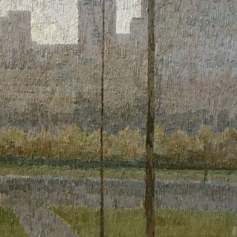 'Central Park - Morning Light'. Oil on Board. 180cm x 122cm. SOLD