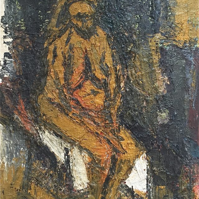 'Nude Sitting'. Oil on Canvas. 123cm x 92cm. POA