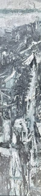 'Looking Down the Island I'. Oil on Board. 74cm x 25cm. POA