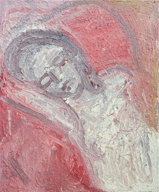 'Nude with a Red Drape.' (2003). Oil on Canvas. 91cm X 77cm. POA