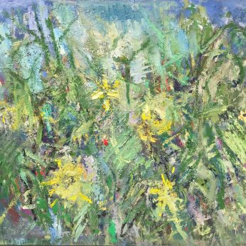 'Sunflowers III' (2016). Oil on Board. 100cm x 110cm. SOLD