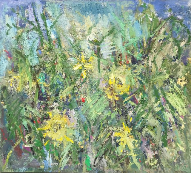 'Sunflowers III' (2016). Oil on Board. 100cm x 110cm. SOLD