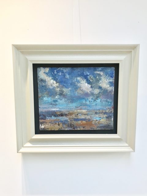 'Summer Clouds' (2016). Oil on Board. 25cm x 30cm behind non-reflective glass. SOLD