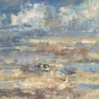 'Ainsdale - Pale Light' (2016). Oil on Board. 25cm x 30cm behind non-reflective glass. SOLD