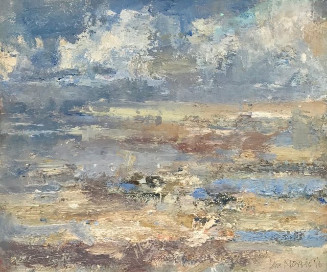 'Ainsdale - Pale Light' (2016). Oil on Board. 25cm x 30cm behind non-reflective glass. SOLD