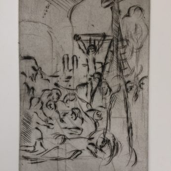 'From Rembrandt'. Drypoint Etching. Artist's Proof. 25cm x 16cm. Framed behind Clarity non-reflective glass. POA