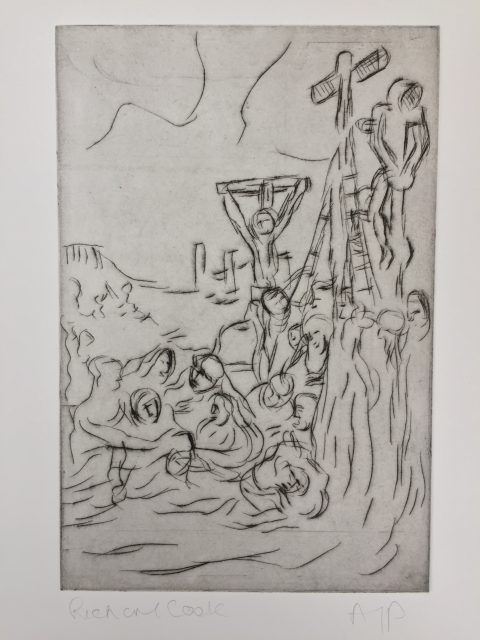 'From Rembrandt'. Drypoint Etching. Artist's Proof. 27cm x 18cm. Framed behind Clarity non-reflective glass. POA