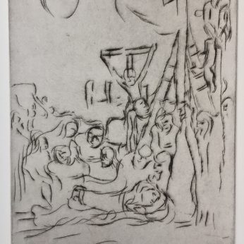 'From Rembrandt'. Drypoint Etching. Artist's Proof. 23cm x 16cm. Framed behind Clarity non-reflective glass. POA