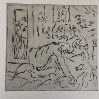 'Study from Rubens'. Drypoint Etching. Artist's Proof. 24cm x 26cm. Framed behind Clarity non-reflective glass. POA