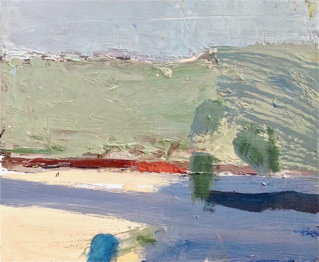 'Beach Landscape' (2011). Oil on Board. 25cm x 30cm. SOLD