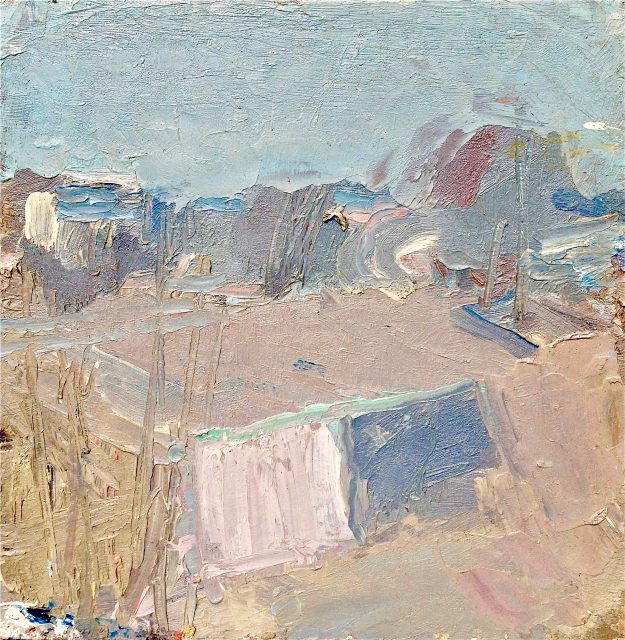 'Winter Landscape' (1993). Oil on Canvas on Board. 40cm x 40cm. POA