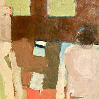 'Two Figures Bathing' (1984). Oil on Board. 92cm x 89cm. POA