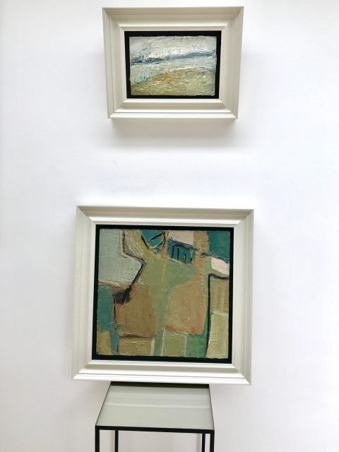 'View above Newlyn' (2014) by Richard Cook (Sold) and 'Abstract' by Arthur Neal