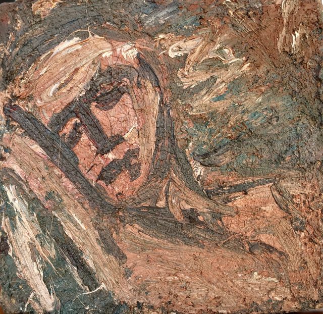'Reclining Head - Saskia' (1987). Oil on Board. 46cm x 48cm. POA