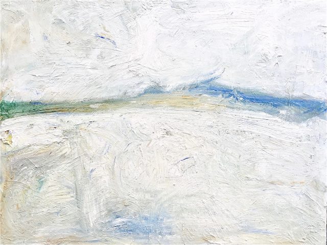 'Winter Saltings' (2015). Oil on Board. 91cm x 122cm. SOLD