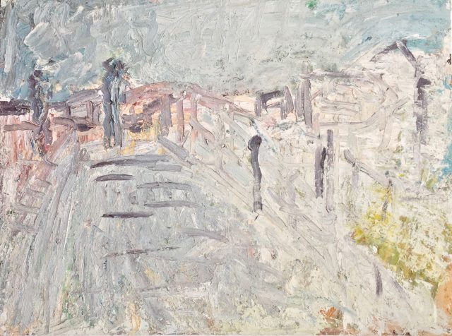 'By the Seafront' (1994). Oil on Board. 92cm x 122cm. SOLD