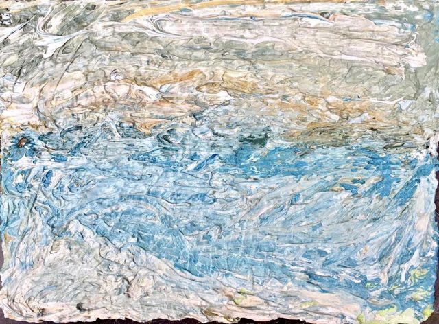 'Newlyn Seascape' (2015). Oil on Board. 19cm x 25cm. SOLD
