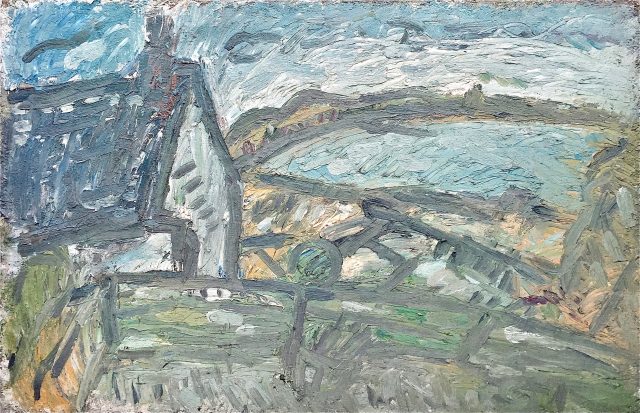 'View from Newlyn Studio' (1985). Oil on Canvas. 100cm x 153cm. POA