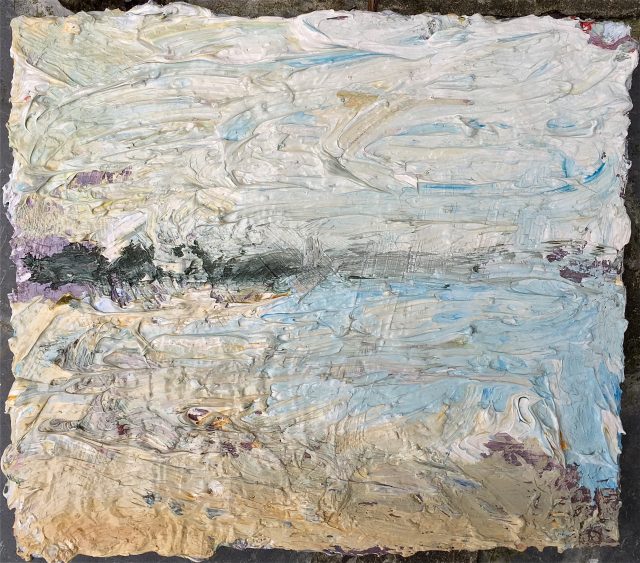'Newlyn Beach' (2015). Oil on Board. 20cm x 24cm. SOLD