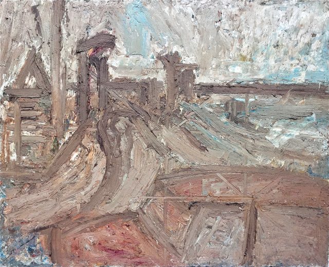 'View from the Jubilee Pool' (1989). Oil on Board. 107cm x 152cm. POA