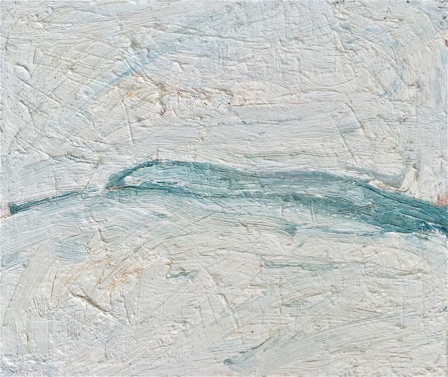‘Small Grey Headland’ (2005). Oil on Board. 34cm x 40cm. SOLD