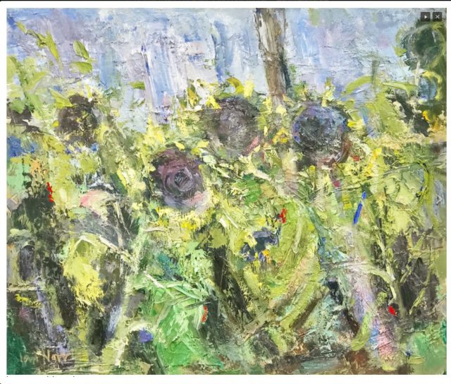 'Sunflowers' (2016). Oil on Canvas. 50cm x 60cm. SOLD