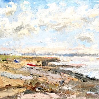 'Blustery Day: Lytham St. Annes' (2012) 41cm x 51cm. Oil on Board. POA