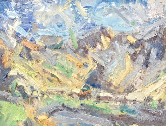 'Towards Haystacks from Buttermere' (2016). 30cm x 40cm. Oil on Board. POA