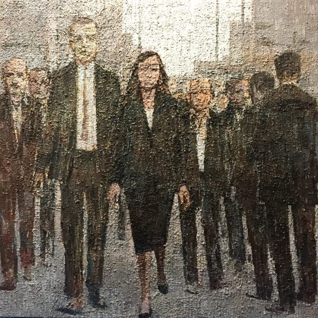 'Life in the City' (2016). Oil on Board. 183cm x 183cm. SOLD